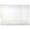 Папка пластиковая на резинке Forpus, толщина пластика 0,45 мм, прозрачная белая